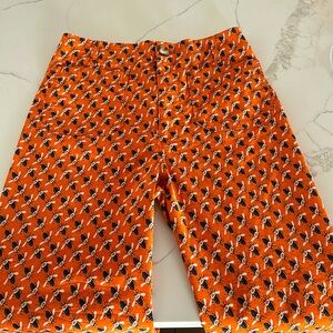 Anthropologie Sarah Gordon x Maeve Colette Wide Leg Crop pants Bees 10 Tall